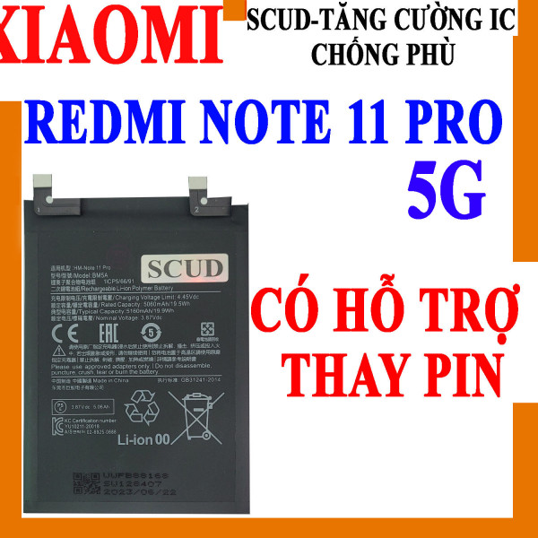 Pin Scud cho Xiaomi Redmi Note 11 Pro 5G BM5A  5160mAh